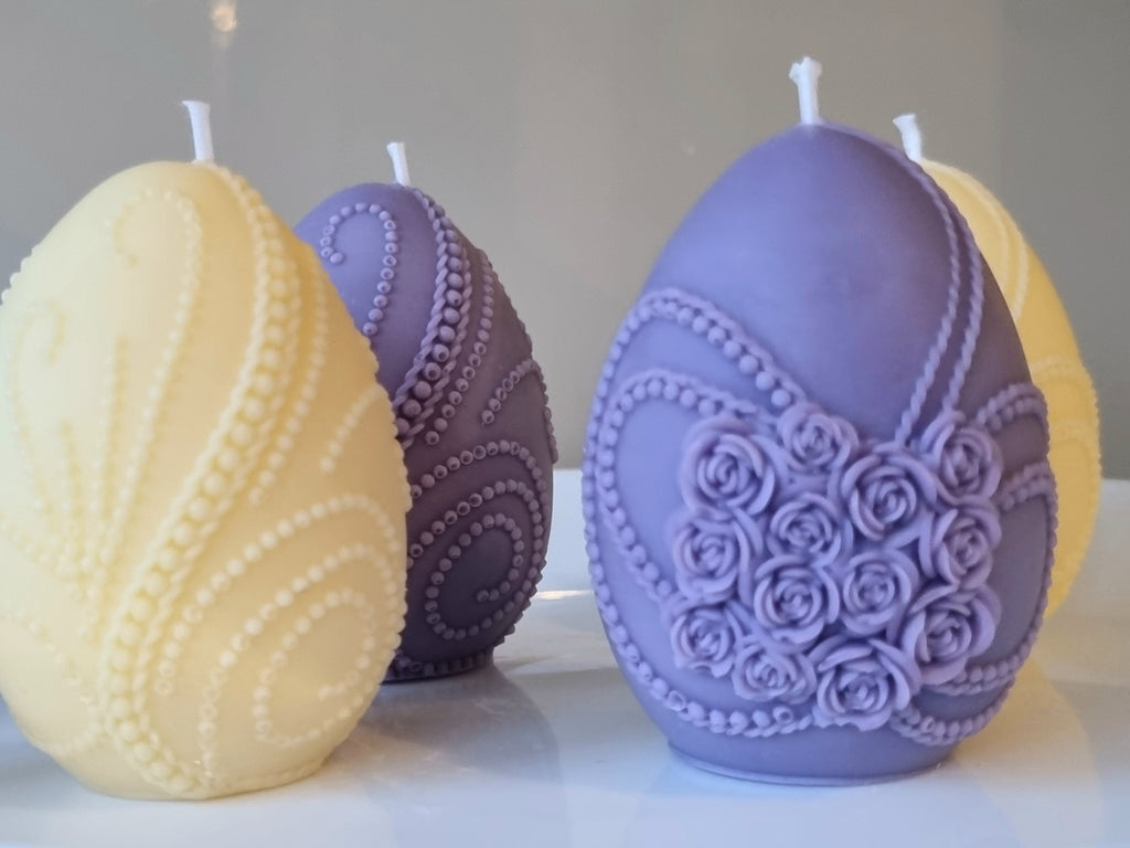 Decorated Scented Easter Eggs/Spring Candles/ Handcrafted Soy Candles