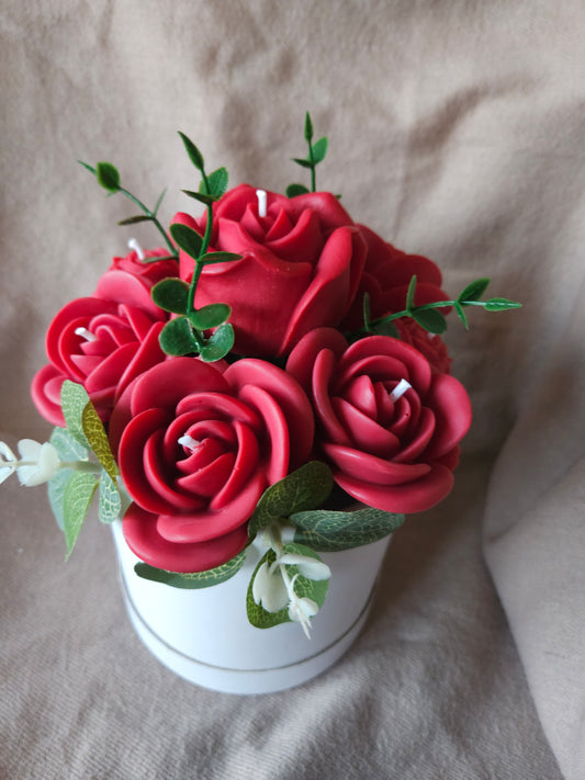 Roses Candle or Wax Melts Bouquet