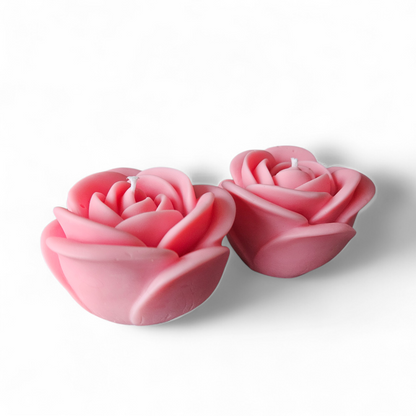 Rose Shaped Soy Wax Candle – Scented Decorative Flower Candle – Handmade Gift – Choose Colour+Scent