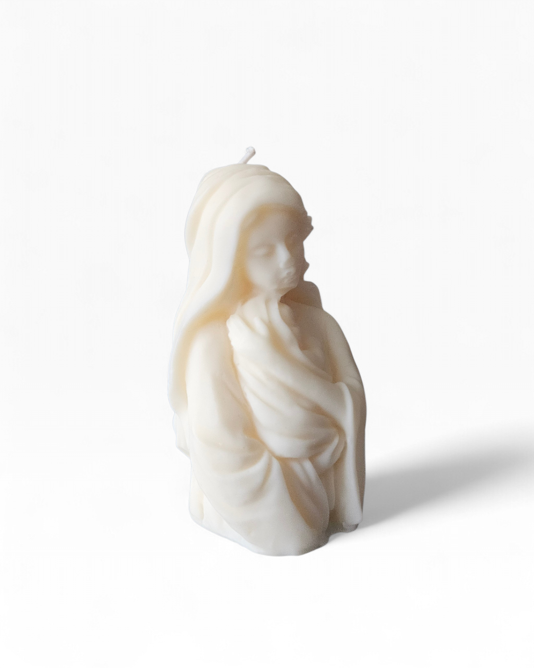 Virgin Mary Holding Baby Jesus Soy Wax Candle – Scented Decorative Flower Candle – Handmade Gift – Choose Colour+Scent