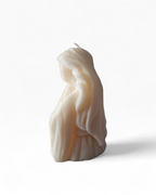 Virgin Mary Holding Baby Jesus Soy Wax Candle – Scented Decorative Flower Candle – Handmade Gift – Choose Colour+Scent