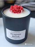 Luxury Dragons Blood scented Soy Candle in Matt Black Glass