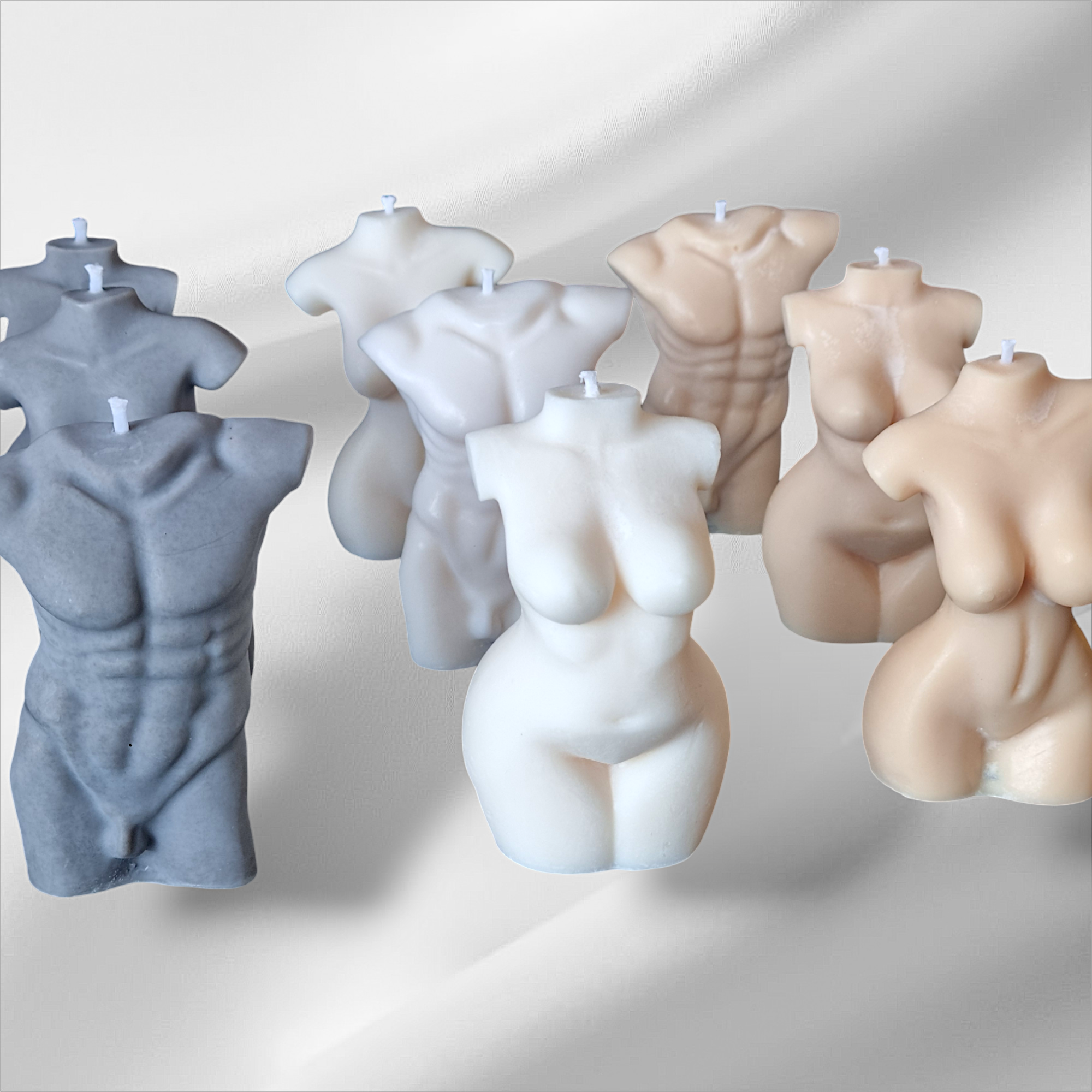 Lady, Female Body Torso Candle/Handmade Soy Candle/Naked Candle