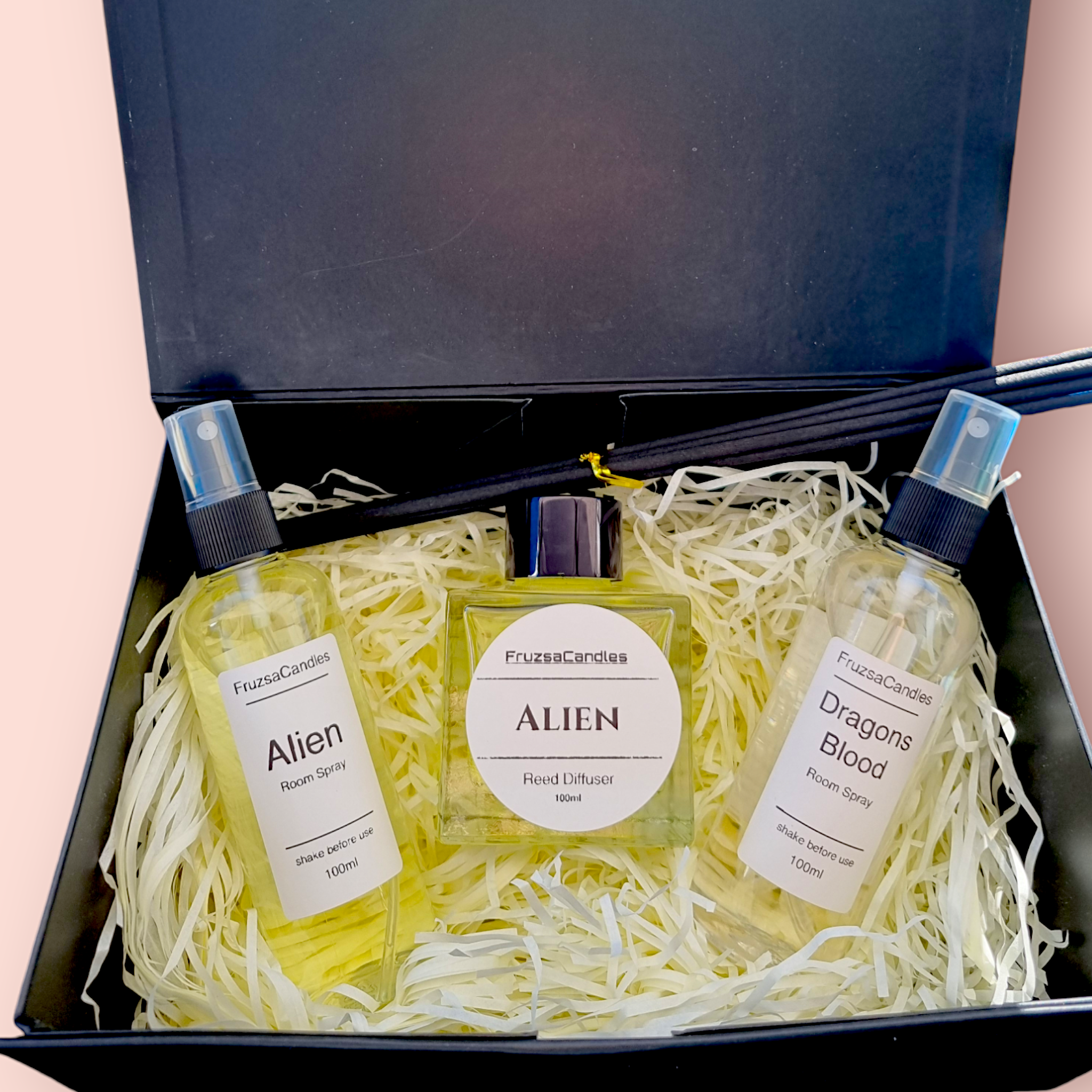 Handmade Home Fragrance Gift Box/ 1 Reed Diffuser & 2 Room Sprays/ Choose Your Scent