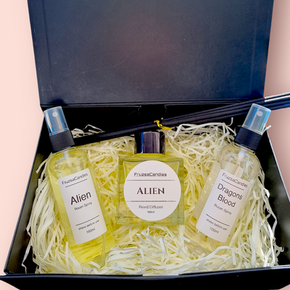 Handmade Home Fragrance Gift Box/ 1 Reed Diffuser & 2 Room Sprays/ Choose Your Scent