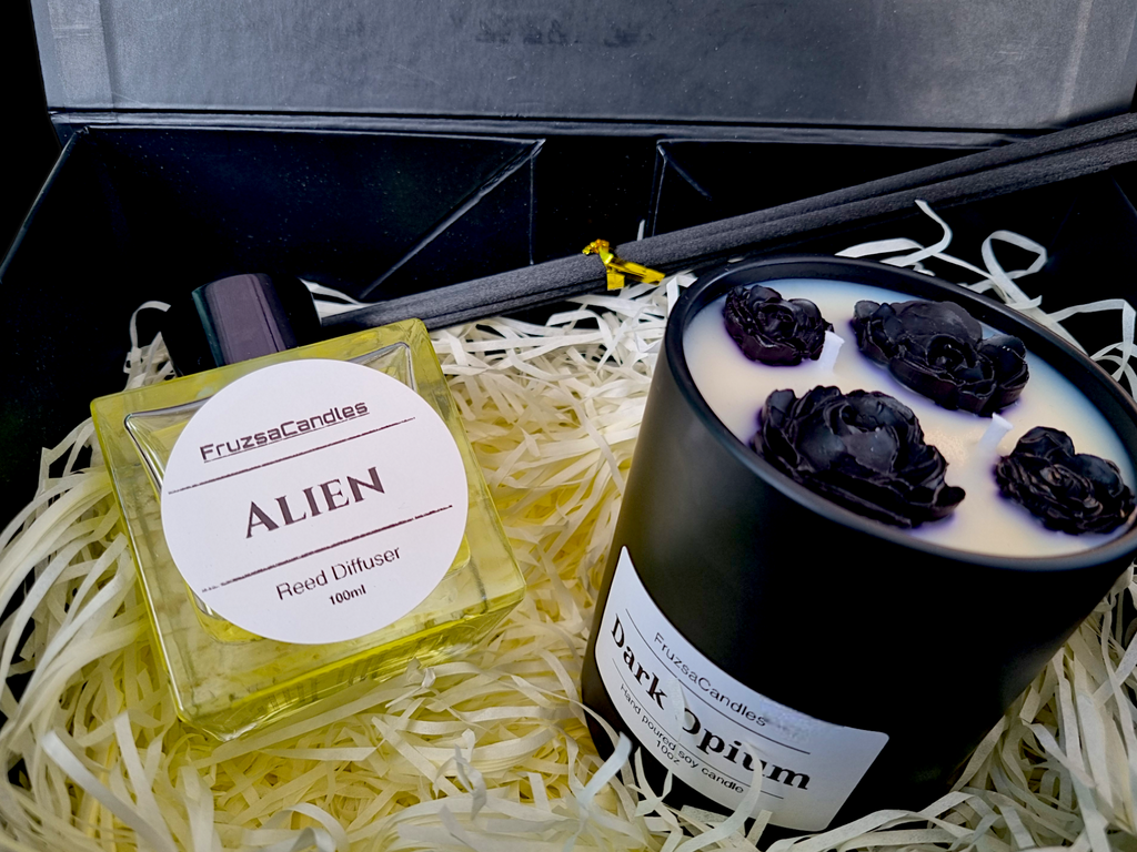 Handmade Home Fragrance Gift Box/ 1 Container Candle & 1 Reed Diffuser/ Choose Your Scent