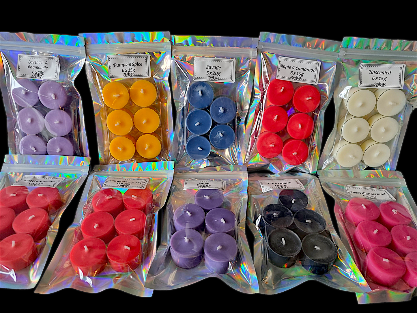 Highly Scented Tea Light Candles/ Handmade Soy Candles