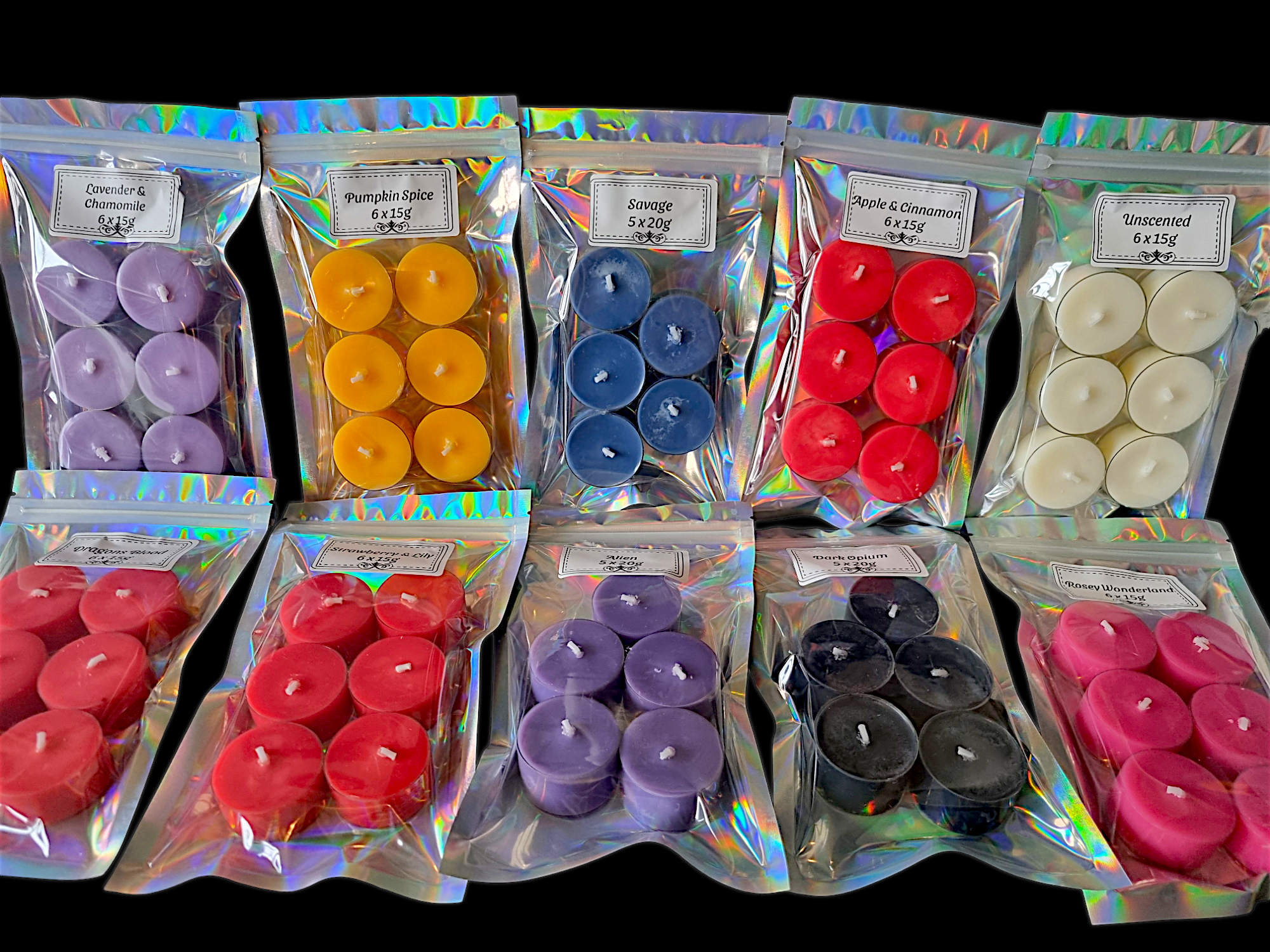 Highly Scented Tea Light Candles/ Handmade Soy Candles