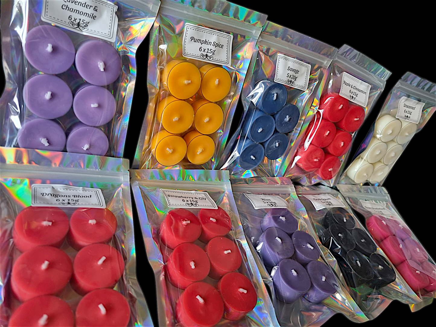 Highly Scented Tea Light Candles/ Handmade Soy Candles