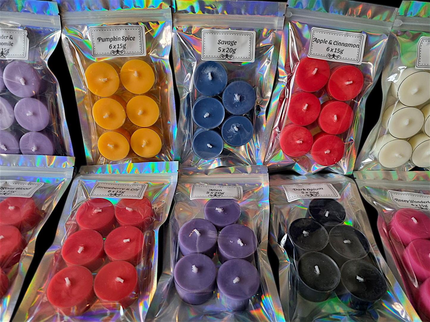 Highly Scented Tea Light Candles/ Handmade Soy Candles