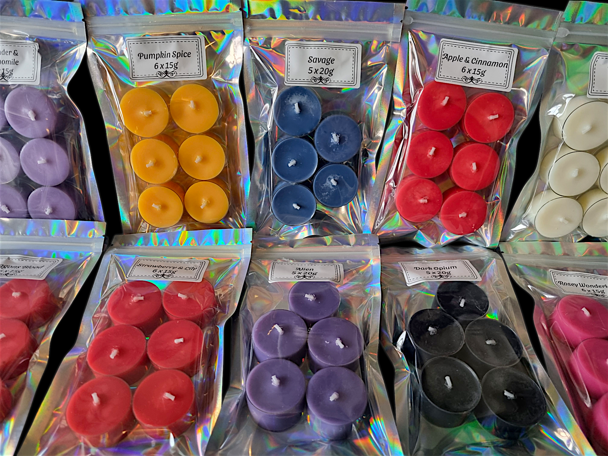 Highly Scented Tea Light Candles/ Handmade Soy Candles