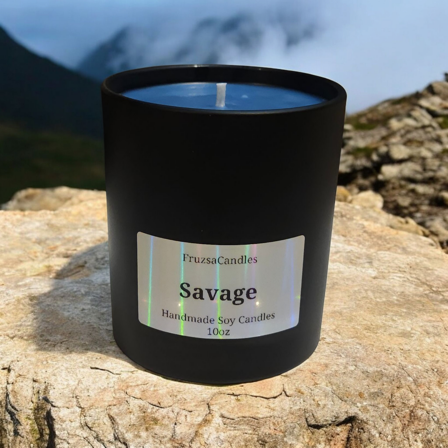 Savage Scented Candle for Men in Luxury Matt Black Jar/ Highly Scented Soy Candle/ Gift for men
