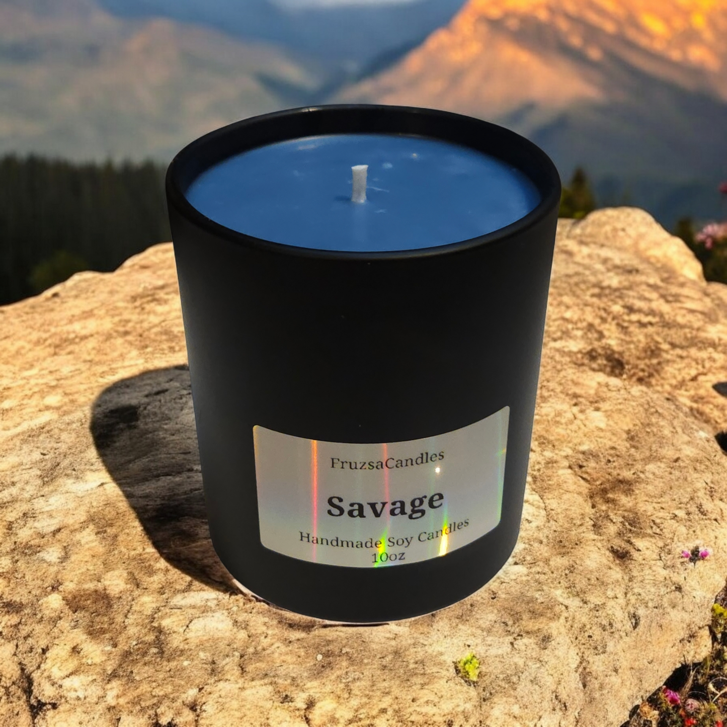 Savage Scented Candle for Men in Luxury Matt Black Jar/ Highly Scented Soy Candle/ Gift for men