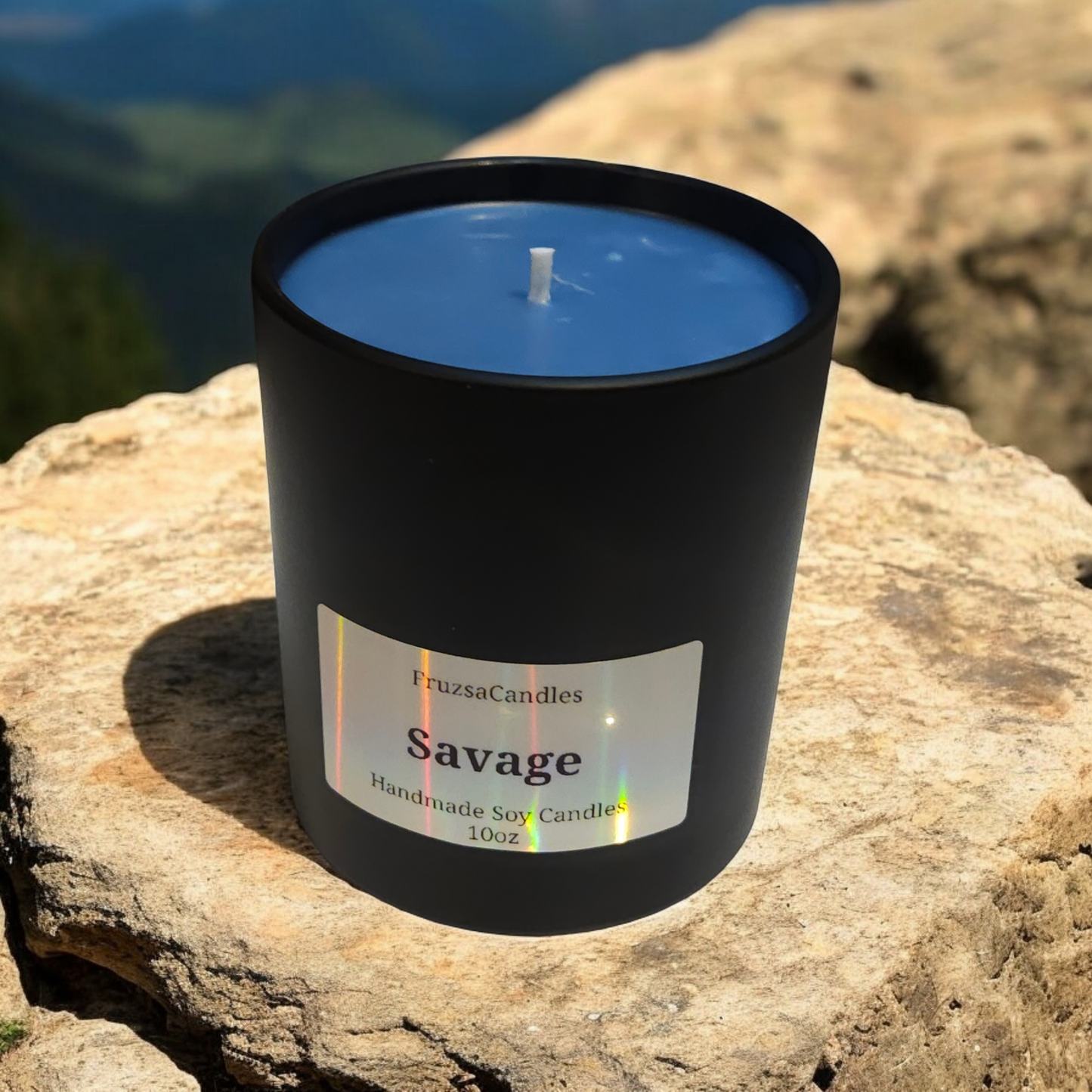 Savage Scented Candle for Men in Luxury Matt Black Jar/ Highly Scented Soy Candle/ Gift for men