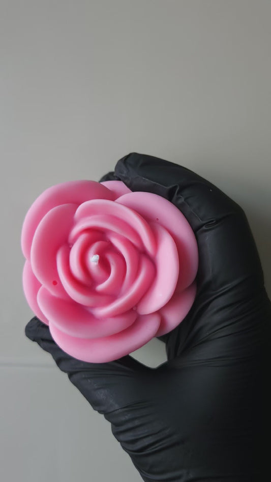 Rose Shaped Soy Wax Candle – Scented Decorative Flower Candle – Handmade Gift – Choose Colour+Scent