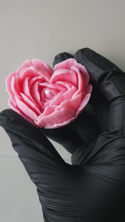 Hearth Peony Rose Shaped Soy Wax Candle – Scented Decorative Flower Candle – Handmade Gift – Choose Colour+Scent