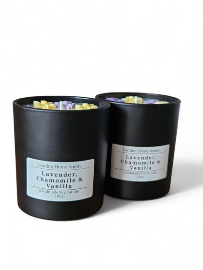 Beautiful Handcarfted Candle/Lavender, Chamomile & Vanilla Scented