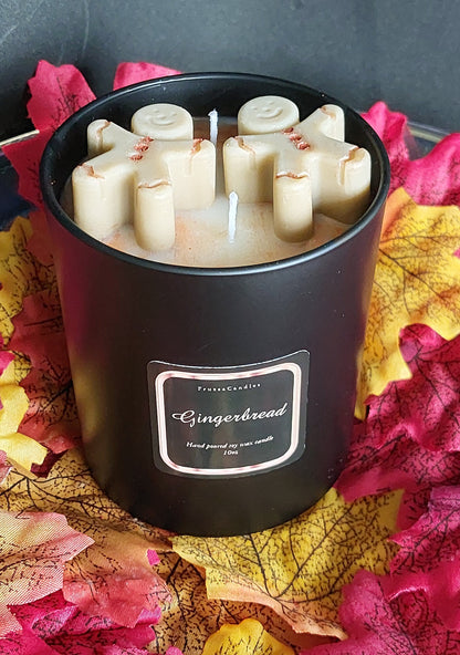Gingerbread Scented Candle/Luxury Matt Black Jar/Handcrafted Highly Scented Soy Candle